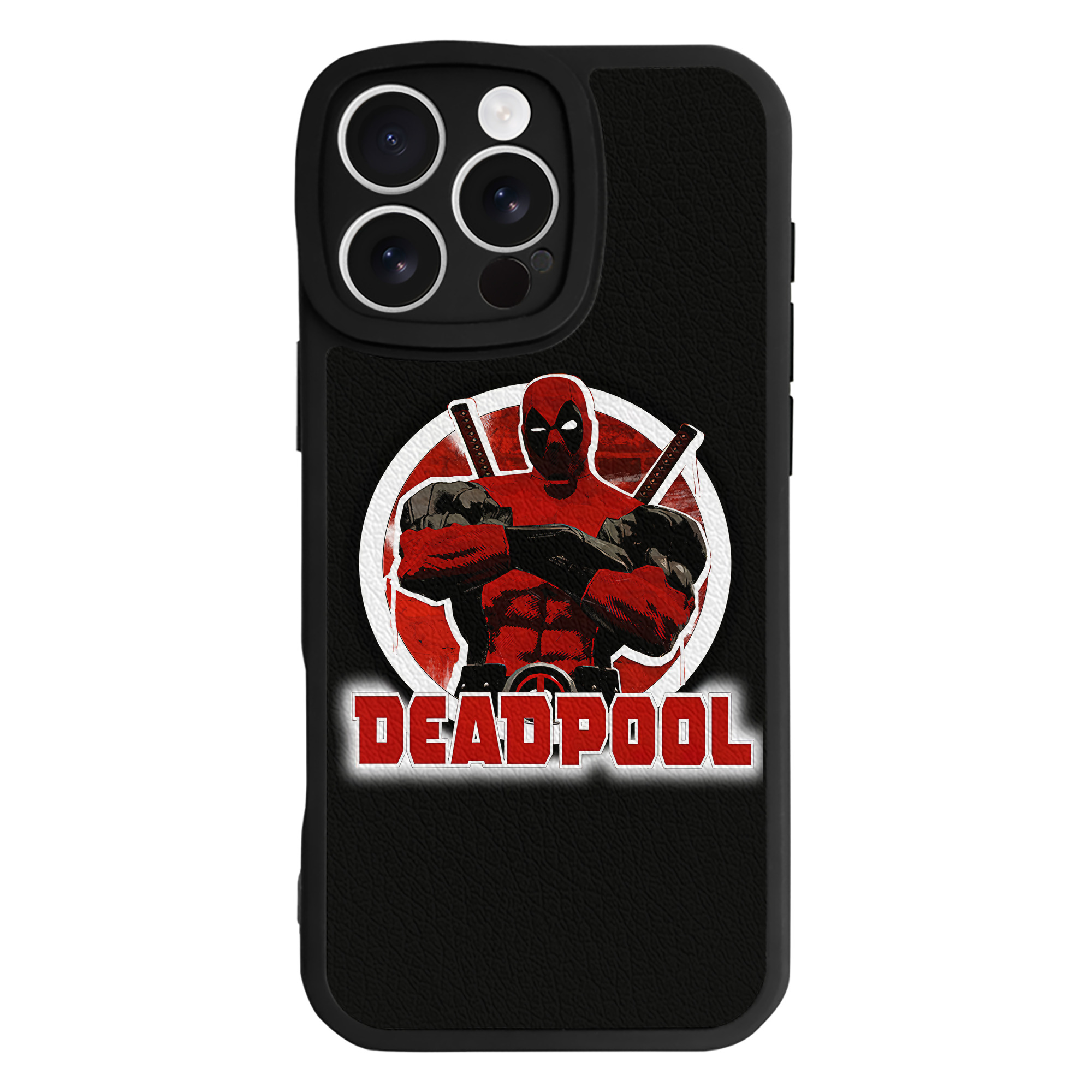 （画像用） Deadpool デッドプール 【iPhone 16シリーズ対応】シリコンスマホケース（レザー調） 材質：シリコン
